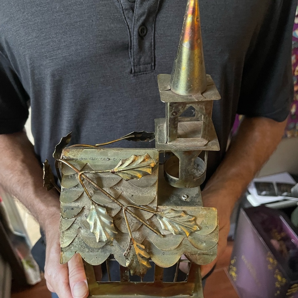 Brass Church Music Box